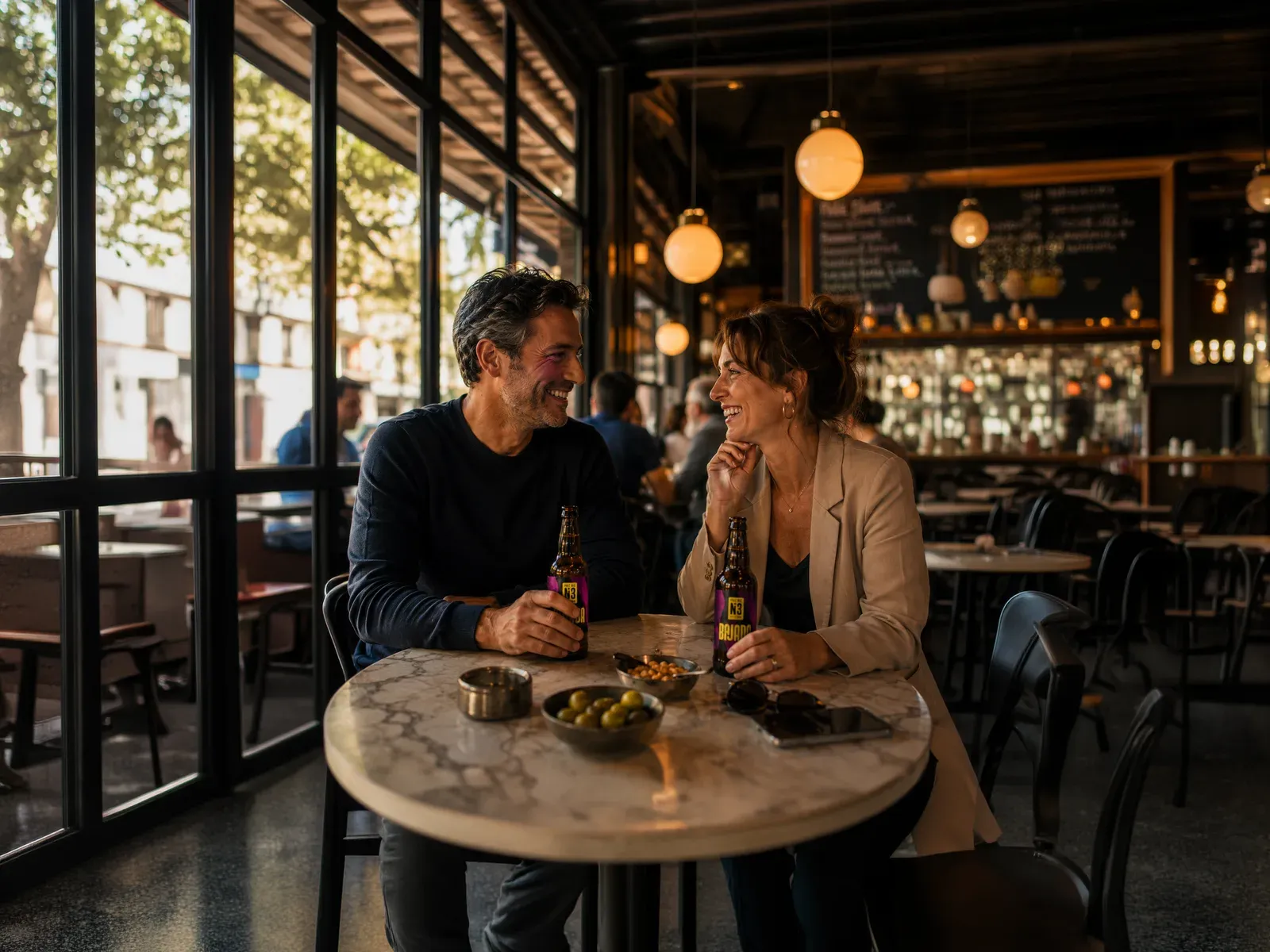 Un moment Bajada partagé au café